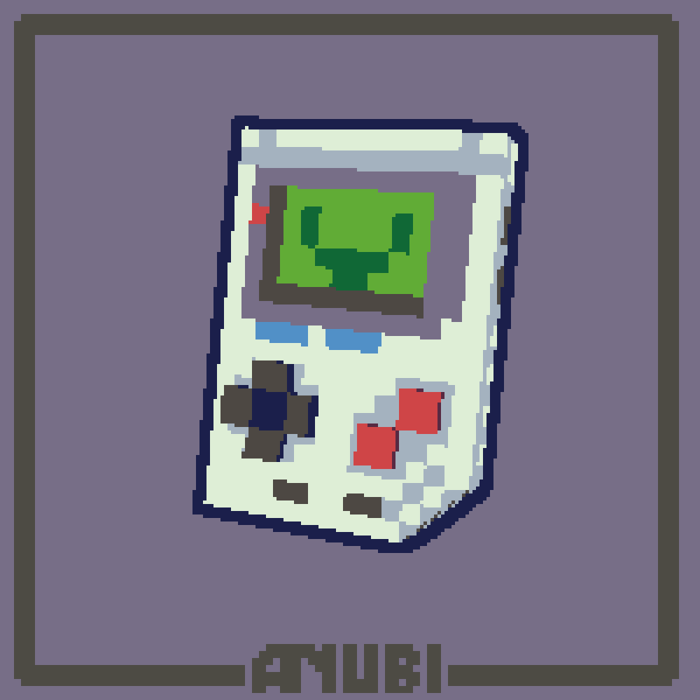 Animated pixel art handheld console